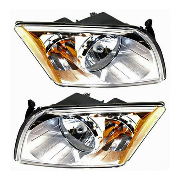 New Pair Of Headlight Is Compatible With Dodge Caliber Sxt Se Hatchback 2007-2012 by Part Number 5303738AK 5303739AJ CH2519118 CH2518118