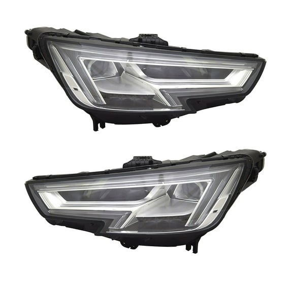 New Pair Of Headlights Compatible With Audi A4 Dynamic Sedan 4-Door 2017 2018 2019 By Part Numbers Au2503204 Au2502204 8W0941774B 8W0941773B