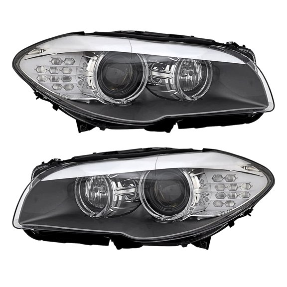 New Pair Of Headlights Compatible With Bmw 528I Lujo Sedan