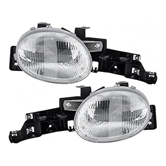 New Pair Of Headlights Compatible With Dodge Plymouth Neon 1995 1996 1997 1998 1999 By Part Numbers 4761448AB 4761449AB CH2503103 CH2502103