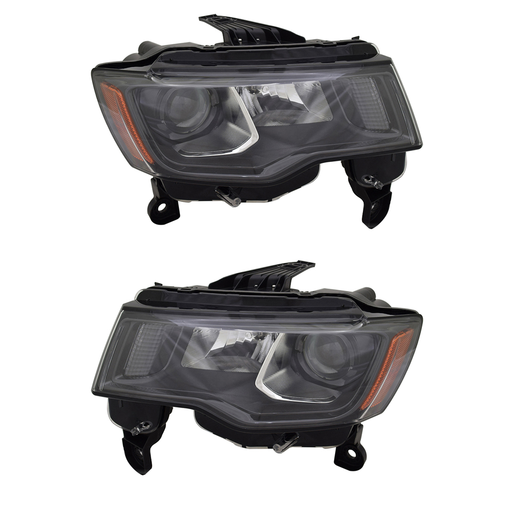 New Pair Of Headlights Compatible With Jeep Grand Cherokee L 