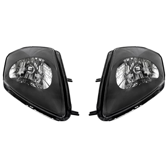 New Pair Of Headlights Compatible With Mitsubishi Eclipse Rs Hatchback 2.4L 2000 2001 2002 By Part Number Mr496322 Mr496321