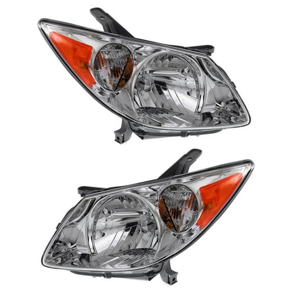 New Pair Of Headlights Compatible With Pontiac Vibe GT Wagon 4 Door 1.8L 2005 2006 2007 2008 By Part Numbers 88973539 88973540 GM2503249 GM2502249