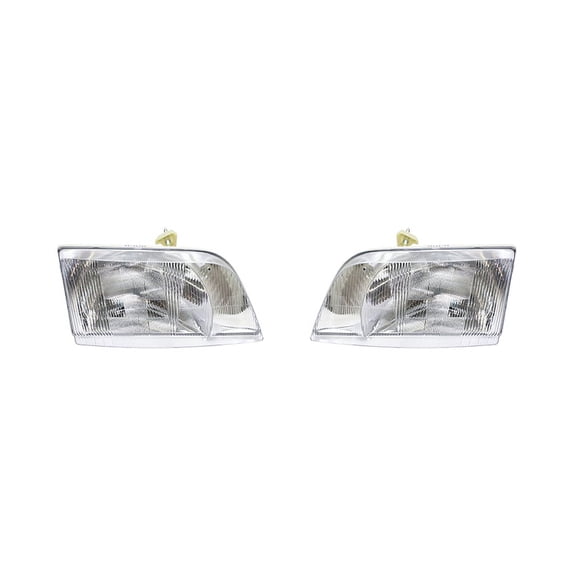 New Pair Of Headlights Compatible With Volvo Heavy Duty VN VN64T Tractor 1998 1999 2000 2001 2002 2003 By Part Numbers 8082040 8082041