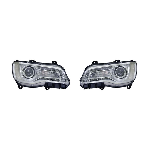 New Pair Of Headlights Fits Chrysler 300 2015 2016 2017 68196276Ad Ch2502268