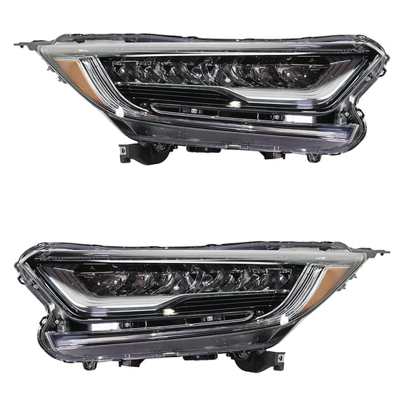 New Pair Of LED Headlights Compatible With Honda Cr V Hybrid Ex L Sport Utility 4 Door 2.0L 2020 2021 By Part Number 33100Tlaa11 33150Tlaa11