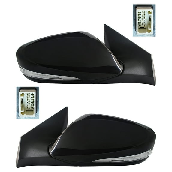 New Left Driver & Right Passenger Side Door Mirror Fits 2014-2016 Hyundai Elantra Power HY1321216 HY1320216 87620-3X690 876203X690 87610-3X690 876103X690 87620-3Y540