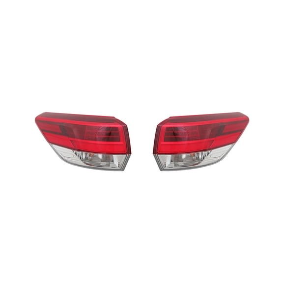New Pair Of Outer Tail Lights Compatible With Cat Toyota Highlander Hybrid Gas 2017 By Part Numbers 815500E160 TO2805132 TO2804132