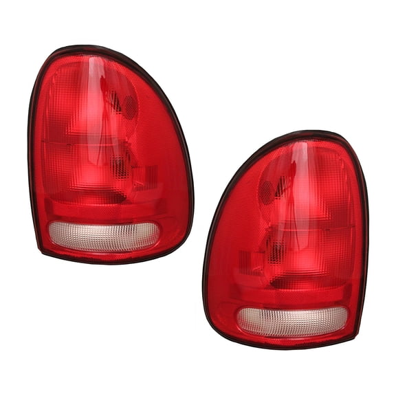 New Pair Of Taillights Fits Plymouth Voyager 1996-2000 Ch2801125 4576244 4576245