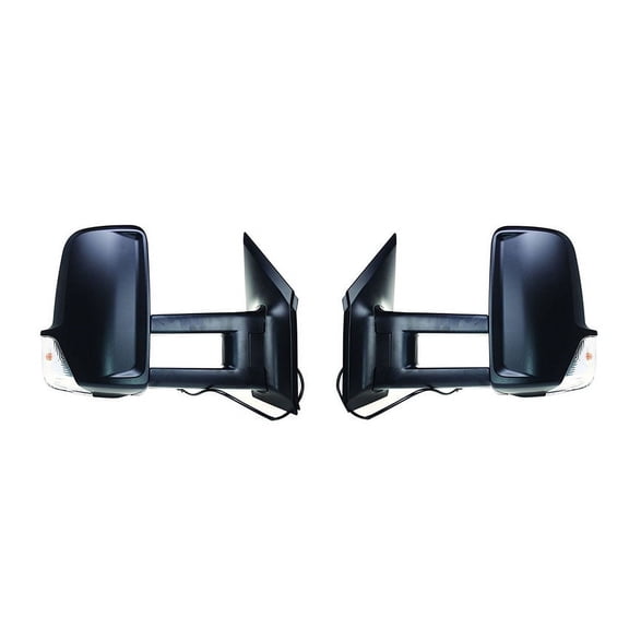 New Left Driver & Right Passenger Side Door Mirror Fits 2007-2018 Dodge Sprinter 2500 Dodge Sprinter 3500 Freightliner 2500 Manual Folding Signal CH1321380 CH1320380
