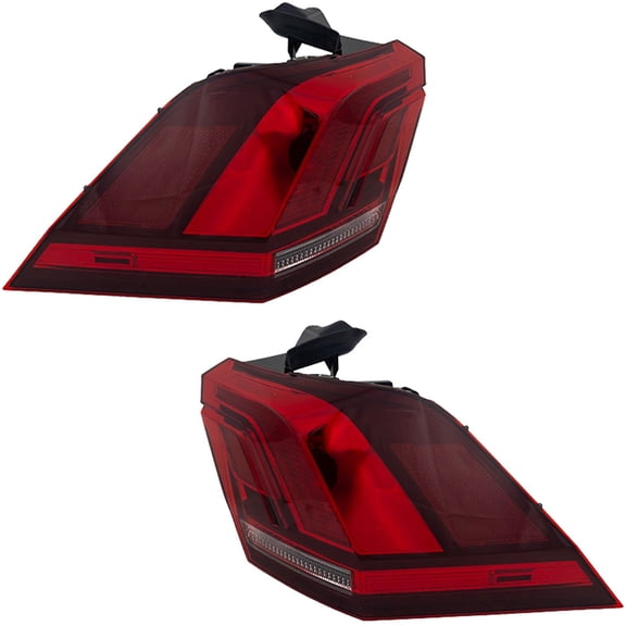 New Pair Of Outer Tail Lights Compatible With Volkswagen Tiguan S SE R-Line Black SEL Premium Jet Sport Utility 2018-2023 By Part Numbers VW2805126 5NN 945 096 A VW2804126 5NN 945 095 A