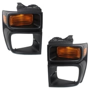 New Pair Of Parking Light Compatible With Ford E-450 Super Duty Base 10 Cyl 6.8L E-350 Super Duty Base 8 Cyl 7.3L 2008-2021 By FO2524103 FO2525103 8C2Z13201B 8C2Z13200B