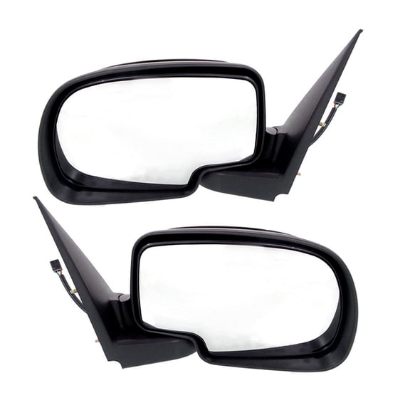 New Pair Of Side Mirrors Compatible With Chevrolet General Motors GMC Silverado Sierra Heavy Duty 1500 1999 2000 2001 2002 By Part Numbers 15179830 15179829 GM1321226 GM1320226