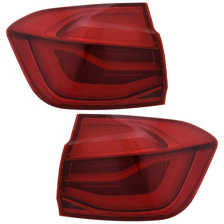 New Pair Of Tail Lights Compatible With BMW 320i 328d 328i 330e 330i 340i xDrive M3 Base iPerformance Sedan 2016-2018 By Part Numbers BM2805123 63 21 7 369 116 BM2804123 63 21 7 369 115