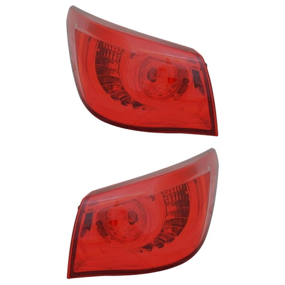 Tail Light Compatible with 2014-2015 INFINITI Q50 3.0L 2.0L V6 VR30DDTT M274 208HP Replaces IN2804101 26550-4HB0B 26555-4HB0B 265504HB0B265554HB0B IN2805101 11-6649-6650-00