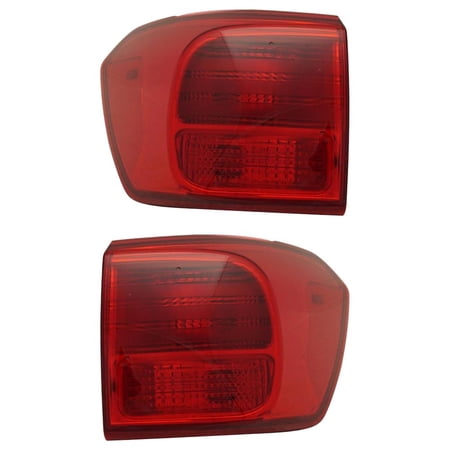 OEM Grade Tail Light Assembly Compatible with 2016-2018 Kia Sedona 3.3L V6 276HP Replaces KI2805144 KI2804144 92402 A9420 92401 A9420 92402A942092401A9420 11-6763-6764-90