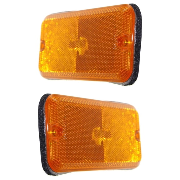 OEM Grade Side Marker Light Assembly Halogen Right Left Pair Compatible with 1985-1996 Chevrolet G20 G30 GMC Vandura G2500 G3500 5.7L V8 Van 915489 GM2550113