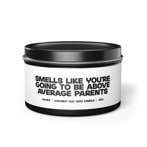 New Parents Mom Dad Pregnancy Announcement Tin Candle Gift Decor Vanilla