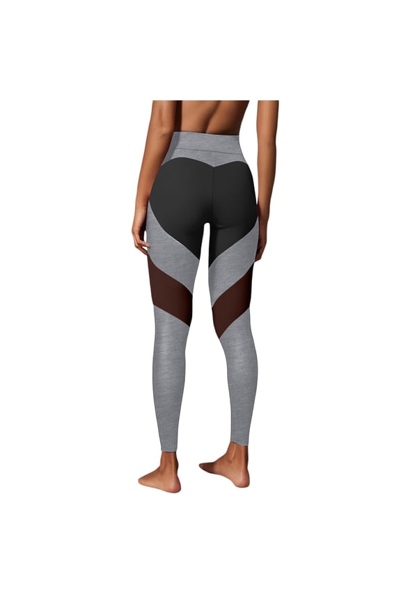 New Patchwork Peach Leggings High Waist Lift Sports Stretch Leggings