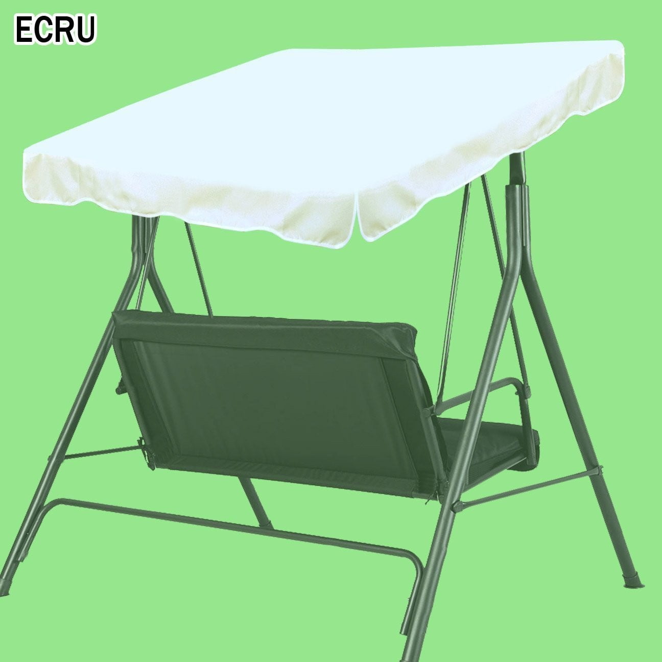 New Patio Outdoor 77 x43 Swing Canopy Replacement Porch Top Cover Seat Furniture Ecru Walmart