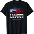 New Patriotic Flag Freedom Matters Unisex Funny TShirt Tee Gift USA Size