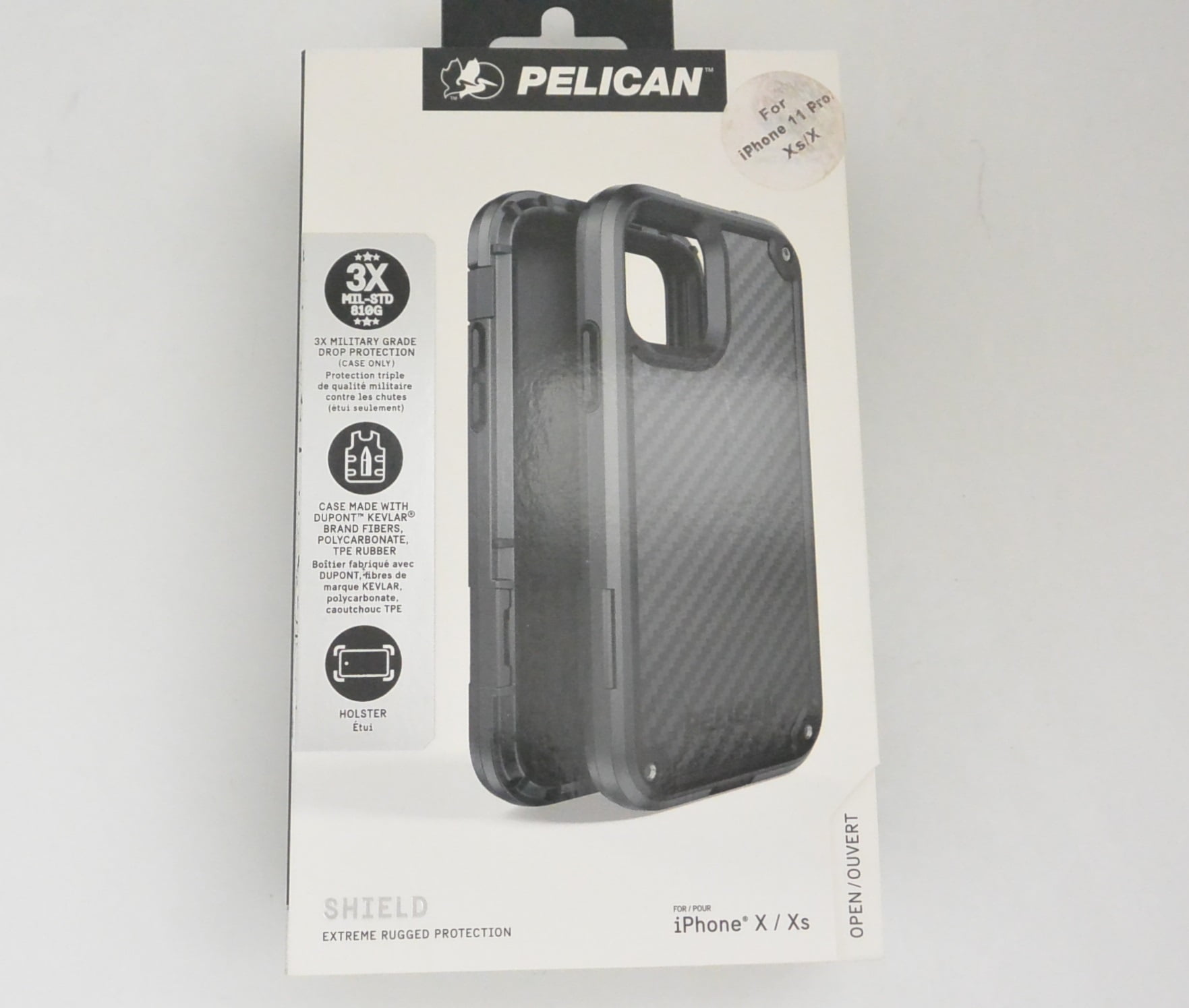 New Pelican Shield Rugged Case w/Clip for iPhone X / XS / 11 Pro