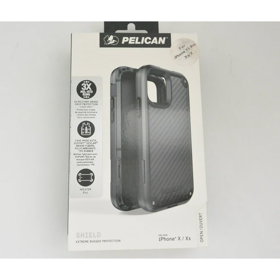 New Pelican Shield Rugged Case w/Clip for iPhone X / XS / 11 Pro