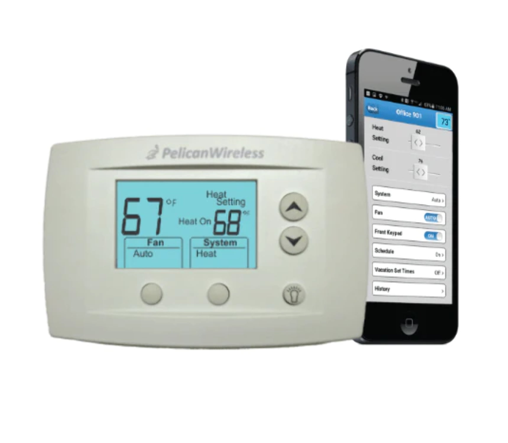 New Pelican Wireless Systems TS200 - Internet Programmable Thermostat Temperature