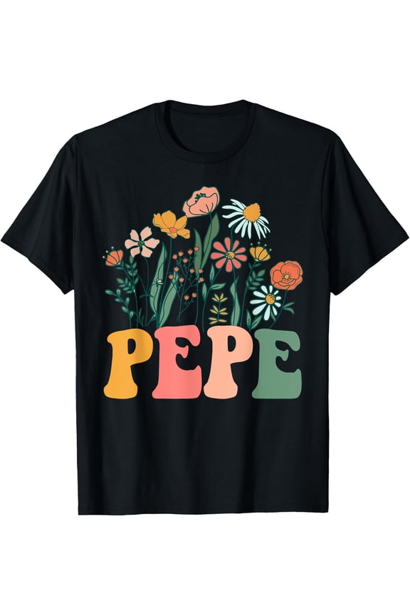 New Pepe Wildflower First Birthday Shower T-Shirt
