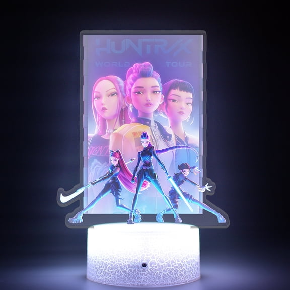 New Personalized Creative 2D KPOP Cool Girl Group Printed Peripheral with Remote Control 16-Color Night Light Pink Collectible Support Birthday Gift