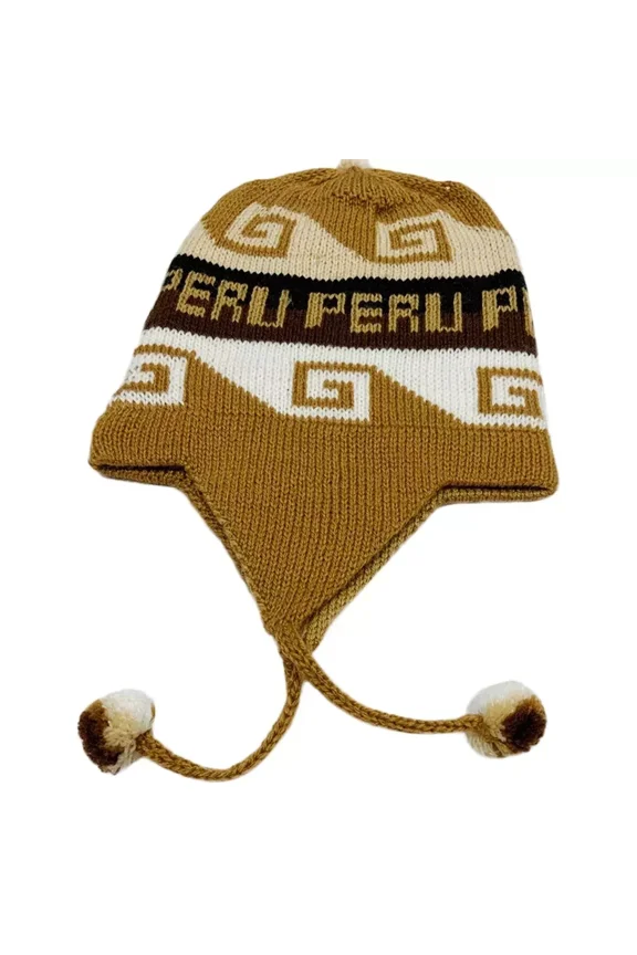 New Peru Peruvian Alpaca Trendy Handmade Soft Knit Reversible Chullo Beanie Hat