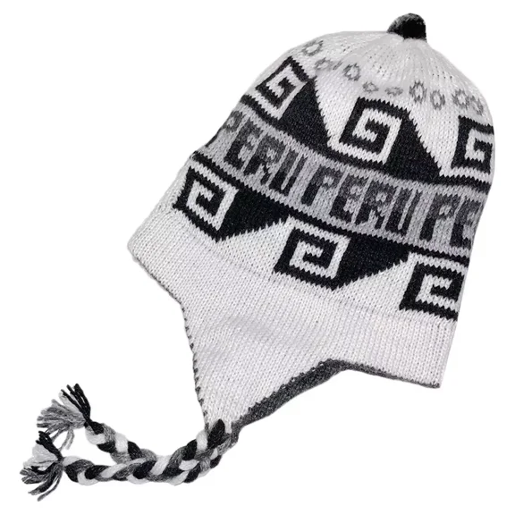 New Peru Peruvian Alpaca Trendy Handmade Soft Knit Reversible Chullo Beanie Hat