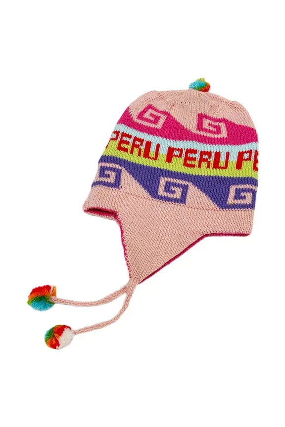 New Peru Peruvian Alpaca Trendy Handmade Soft Knit Reversible Chullo Beanie Hat
