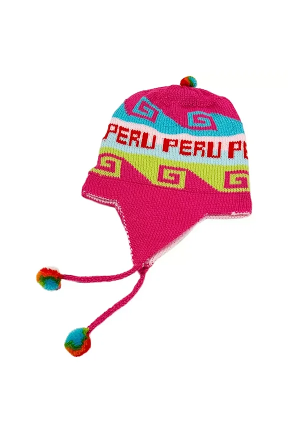 New Peru Peruvian Alpaca Trendy Handmade Soft Knit Reversible Chullo Beanie Hat
