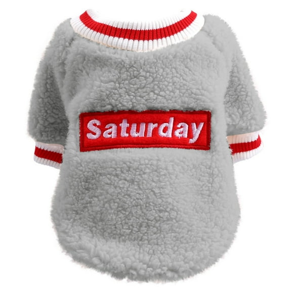 New Pet Lamb Velvet T-shirt Autumn And Winter Fashion Pet Cat Dog Clothing Dog Clothes Winter Large Dog Clothes for Girl Cute Girl Dog Sweaters Dog Clothes Medium Dog Clothes Boy Girl Dog Clothes