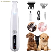 New Pet Precision Trimmer, Dog Paw Trimmer with LED Light, Low Noise, IP68 Waterproof, Dual-Speed Motor, Suit for Trimming Paw, Ear, Face, Butt, Eyebrows, USB Rechageble