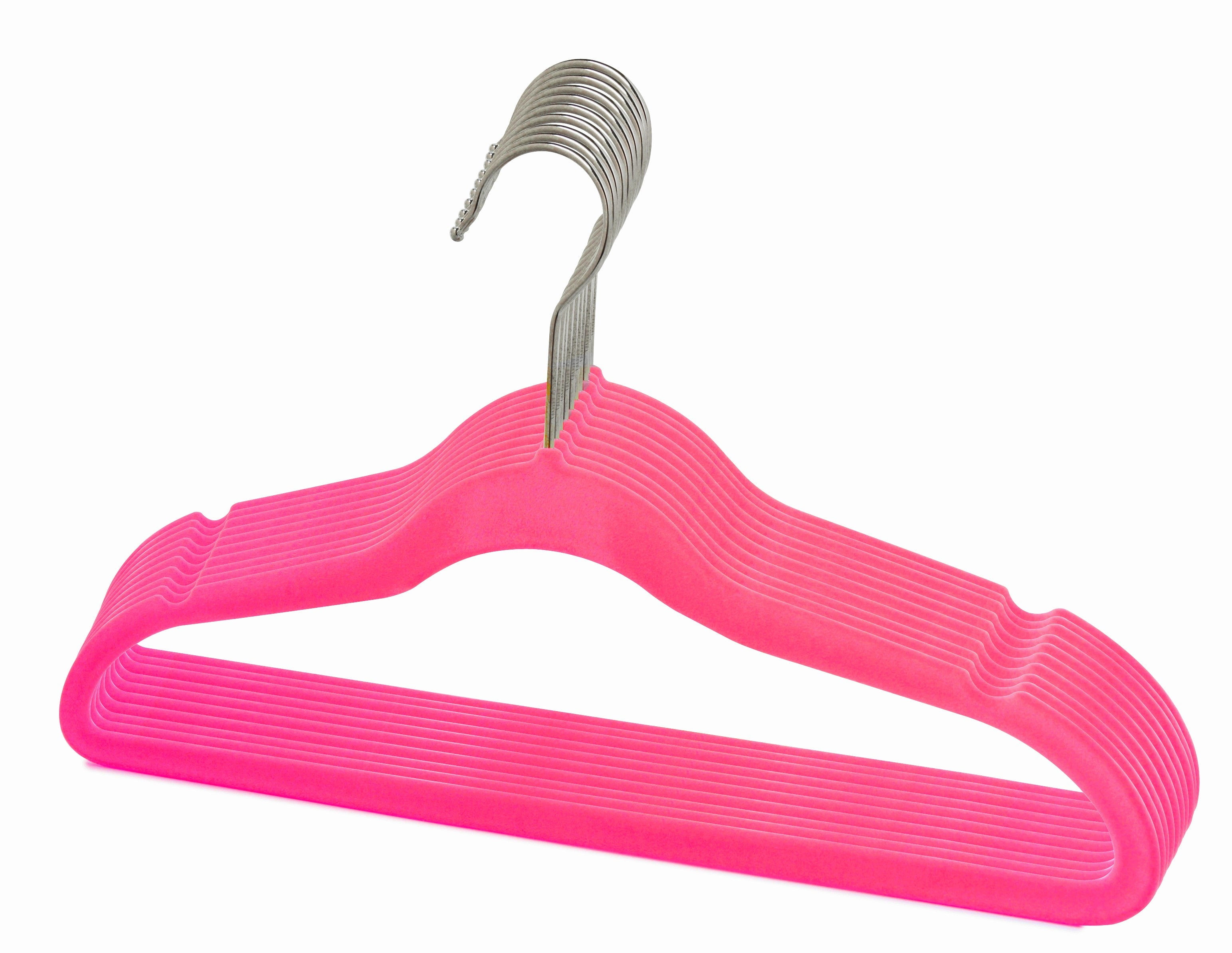 New! Petite Size Slim-Line Hot Pink Shirt-Pant Hangers