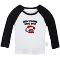 thumbnail image 1 of New Phone Who Dis Funny T shirt For Baby, Newborn Babies T-shirts, Infant Tops, 0-24M Kids Graphic Tees Clothing (Long Black Raglan T-shirt, 12-18 Months), 1 of 4