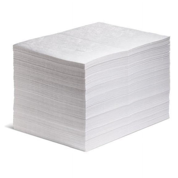 New Pig Pig Oil-Only Light-Weight Absorbent Mat Pad - 200 per Bag White 20in. x 15in.