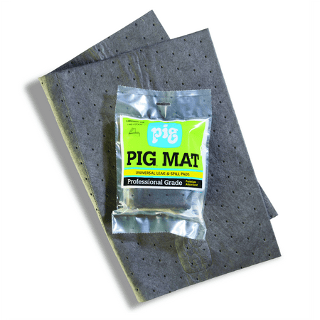 Pig Universal Light Weight Absorbent Mat - Perforated - Grit and dust free, 1 pack, sold by pack