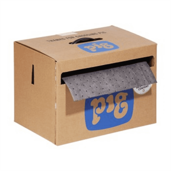 New Pig Light-Weight Absorbent Mat Roll in Dispenser Box - 15 Inch x 150 Feet - 1 Roll