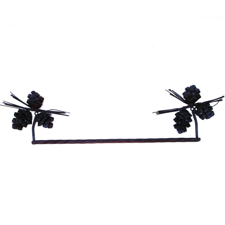Rustic Pine Cone Towel Bar Hanger Bath Rack Rustic Pine Cone Towel Bar Hanger Bath Rack