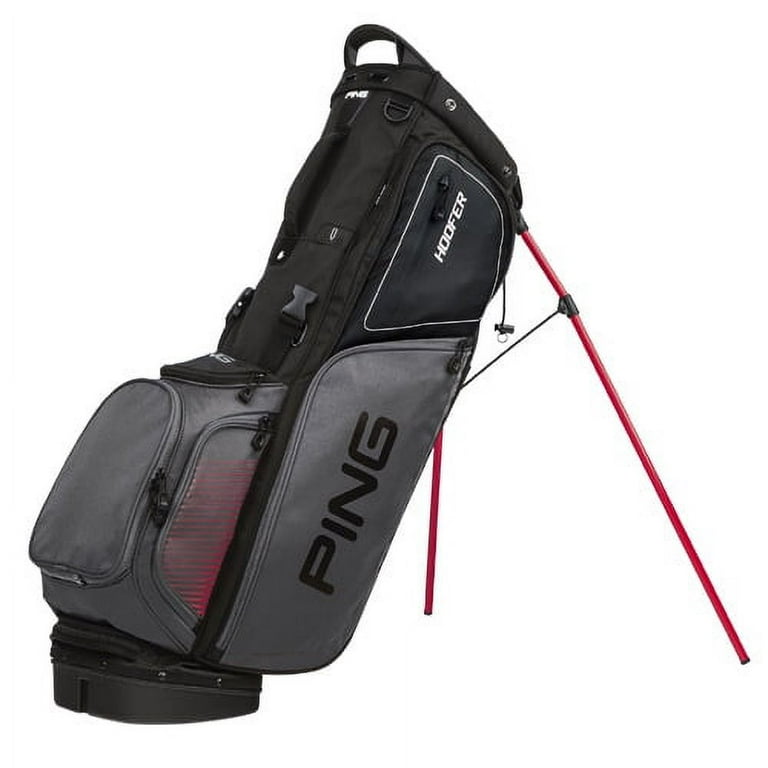 New Ping 2017 Hoofer Golf Stand Bag (Black Charcoal Red