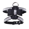 thumbnail image 1 of New Pink Cute Pet Chest Harness Rhinestone Bow Small Dog Traction Rope Walking Cat Chest Harness Cat Accessories Dog Collar (black M), 1 of 7