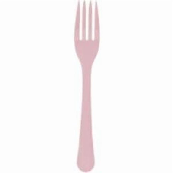 Heavyweight New Pink Plastic Forks, 20 Ct.