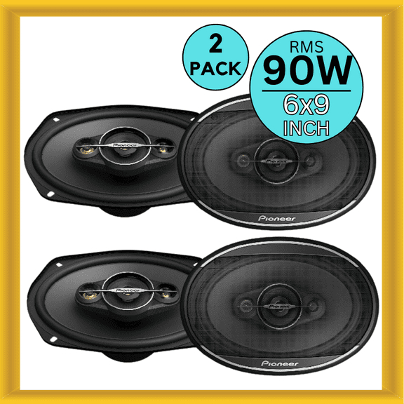 New Pioneer A Series TS-A6968S 69 90W RMS 4 Way Coaxial Car Speaker Pack of 2