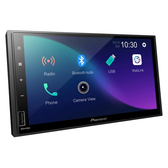 Pioneer DMH-470EX 7-In. Double-DIN A/V Digital Media Car Stereo with Bluetooth, WSVGA Touch Screen, WebLink, and Backup Camera Ready