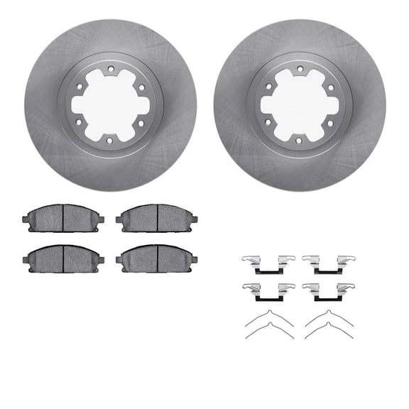New Plain Surface Brake Disc and Pad Kit Compatible With Infiniti Nissan Pathfinder LE 6 Cyl 3.5L Pathfinder XE 6 Cyl 3.3L QX4 Base 6 Cyl 3.5L 1998-2004 By R1WFWH167078
