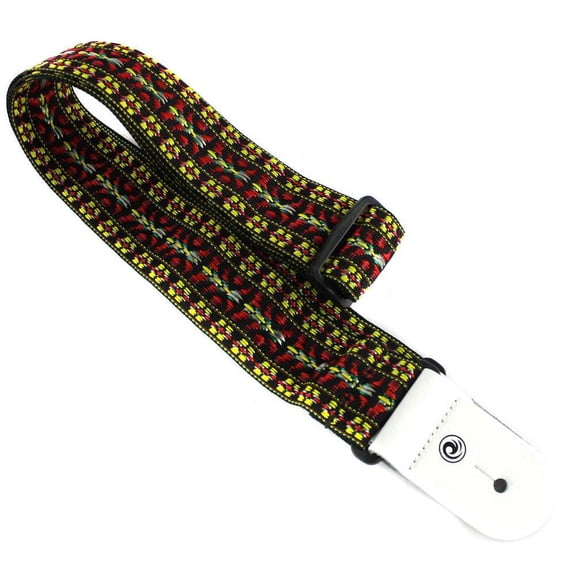 New Planet Waves 50G00 59.5" Long Woven Guitar Strap Hootenanny w/Leather Ends