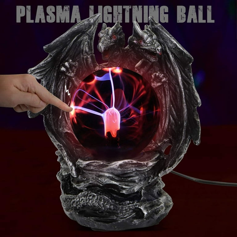 New Plasma Ball Lamp Touch Sensitive Party Magical Electrostatic Red Color Crystal Ball for Halloween Evil Dragon
